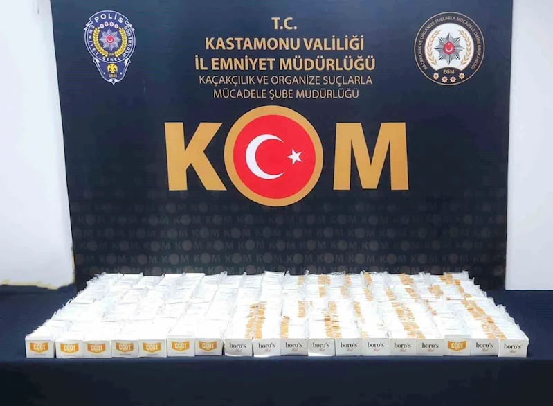 Kastamonu’da 14 bin 400 doldurulmuş makaron ele geçirildi
