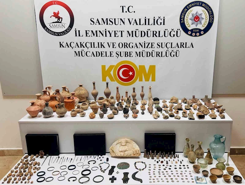 Samsun’da 325 tarihi eser ele geçirildi: 1 gözaltı
