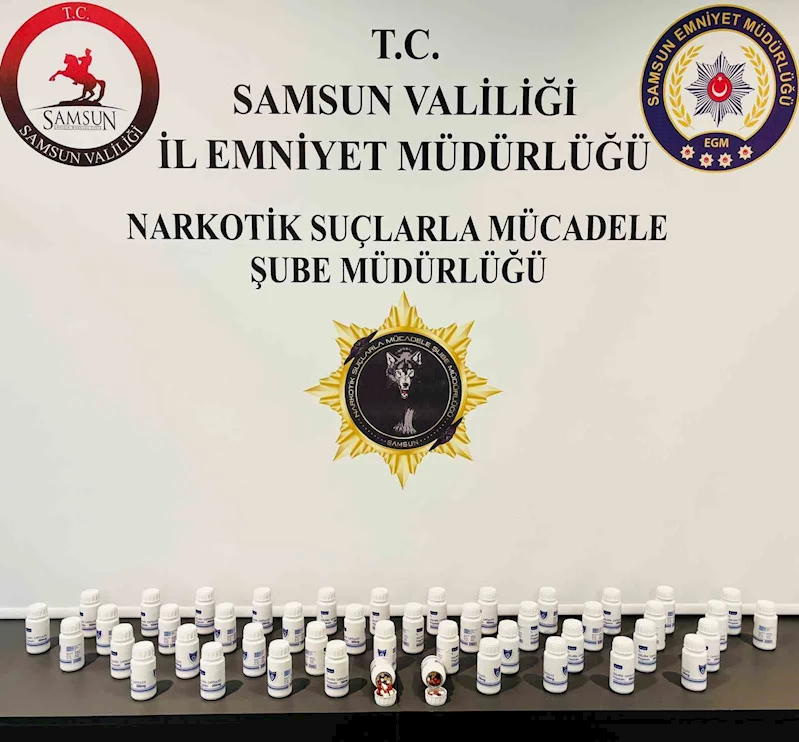 Samsun’da 2 bin 576 adet uyuşturucu hapla yakalanan kadın gözaltına alındı
