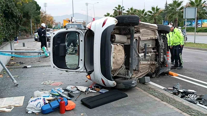 Otomobilin kamyonete çarptığı kaza maddi hasarla atlatıldı
