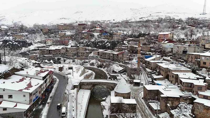 Bitlis’in tarihi mekanları karda kartpostallık görüntüler oluşturdu
