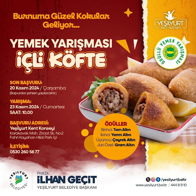 Yeşilyurt’ta  içli köfte yemek yarışması
