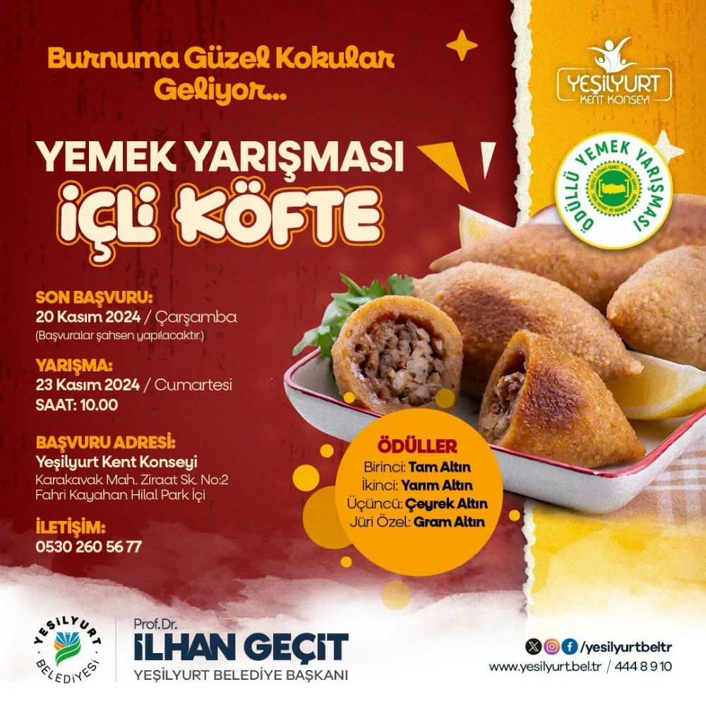 Yeşilyurt Kent Konseyi’nden İçli Köfte Yemek Yarışması