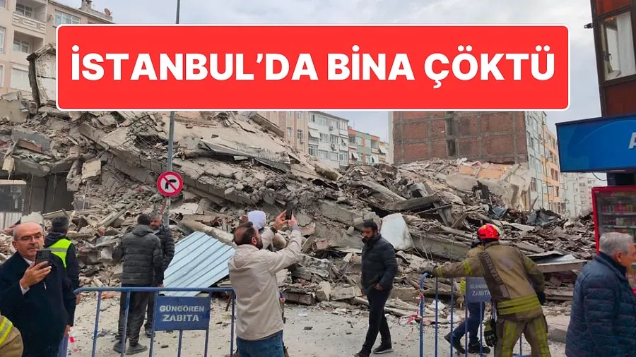 İstanbul’da 6 katlı boş bina çöktü