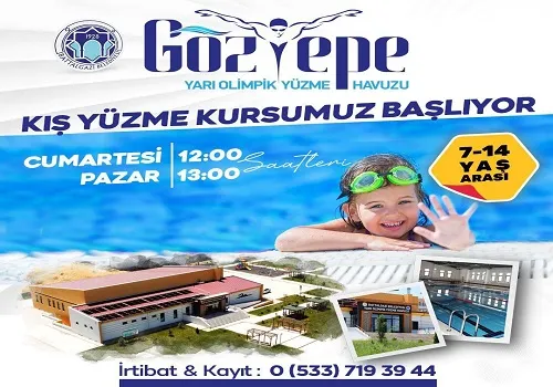 Göztepe Yarı Olimpik Yüzme Havuzu Kış Kursları Başlıyor