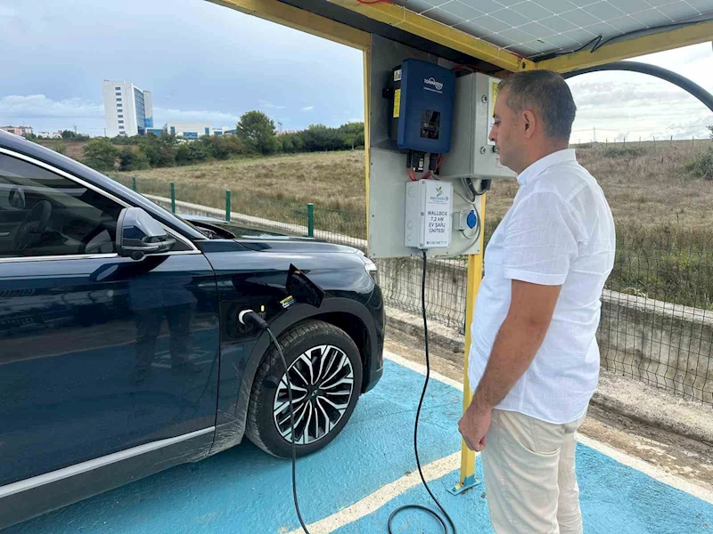 Sinop’ta güneş panellerinden elektrikli şarj istasyonu
