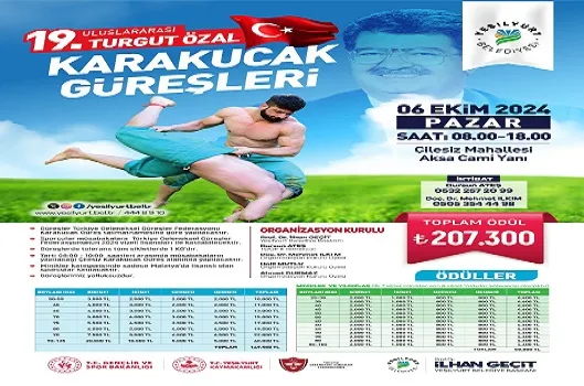 Turgut Özal Karakucak Güreşleri 6 Ekim’de Yapılacak