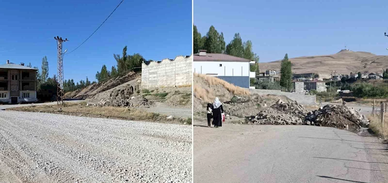 Van’da iki mahalleyi birbirine bağlayan yol yeniden trafiğe açıldı
