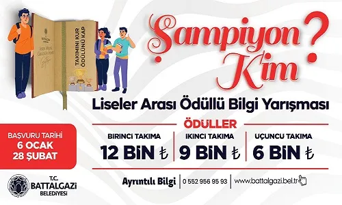 Battalgazi Belediyesi’nden Liseler Arası Bilgi Yarışması