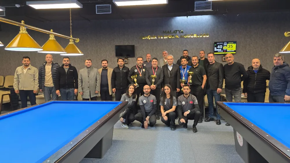 Battalgazi’de 3 Bant Bilardo Turnuvası Sona Erdi