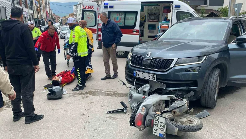 Cip İle Motosiklet Çarpıştı: 1 Yaralı