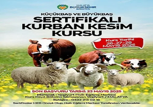 Malatya Büyükşehir Belediyesi Küçükbaş Ve Büyükbaş Kurban Kesim Kursu Açıyor