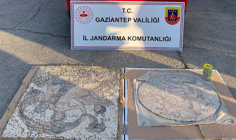 Gaziantep’te tarihi mozaik operasyonu: 3 gözaltı
